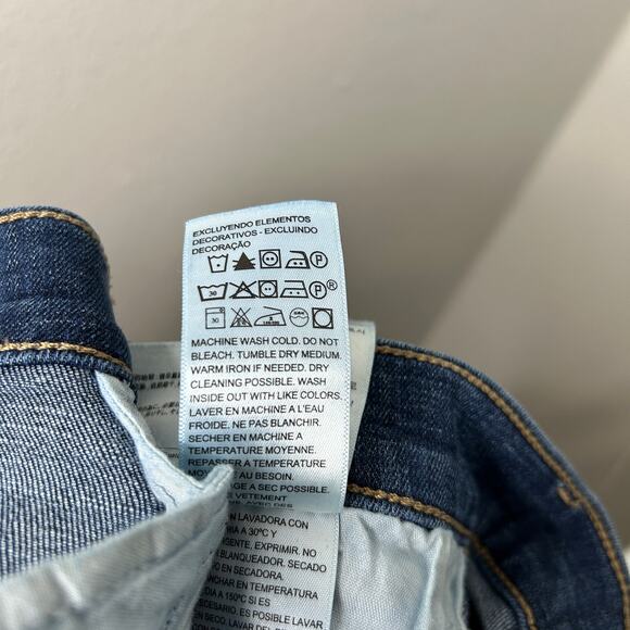 Levi’s Classic Bootcut Jeans 10 Blue Awe Dark Wash Mid Rise Stretch Denim - Picture 11 of 12